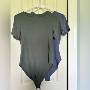Green and Blue Short Sleeve Bodysuits
